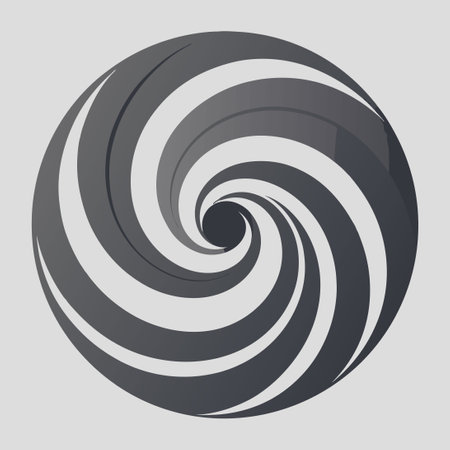 Dynamic Abstract Spiral with Subtle Gray Linesのイラスト素材