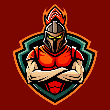 Modern and Illustrative Spartan Mascot Logo Vectorのイラスト素材