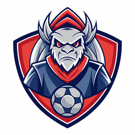 Energetic Soccer Mascot Logo for Football Team Identityのイラスト素材