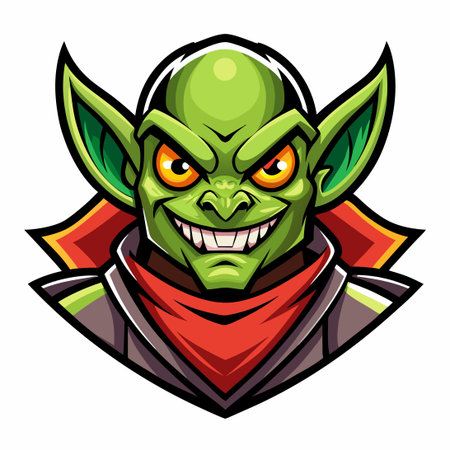 The Goblin Mascot Logo Emblazoned with a Fierce Expression
