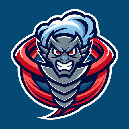 Modern and Illustrative Tornado Mascot Logo Designのイラスト素材