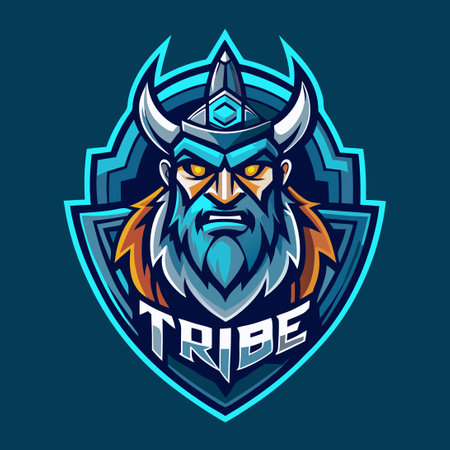 Modern and Illustrative Tribe Mascot Logo Vector Designのイラスト素材