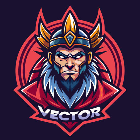 Modern Illustrative Vector Logo Featuring a Tribal Mascotのイラスト素材