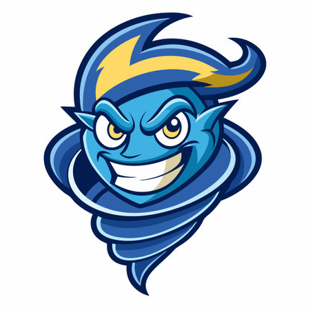 Whimsical Twister Game Character Logoのイラスト素材