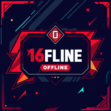 Twitch Offline HUD Screen Banner for 16:9 Aspect Ratio Streamsのイラスト素材