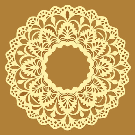 Intricate Lace Frame Vintage Style Decor Element for Invitationsのイラスト素材