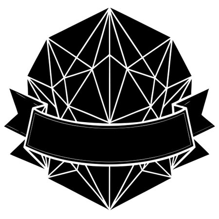 Low Poly Banner Design in a Modern Style with Number 7のイラスト素材