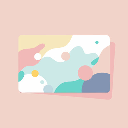 Pastel-Painted Business Card with Abstract Stainsのイラスト素材