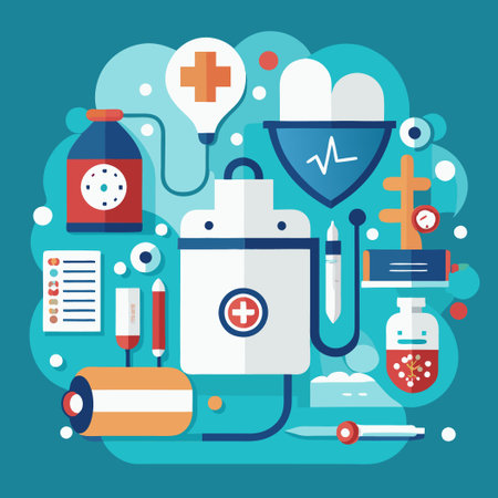 Pristine Medical Background with Spotless Ambiance and Neutral Tonesのイラスト素材