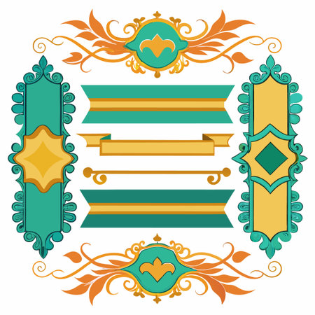 Classic Border Set for Elegant and Graceful Designsのイラスト素材