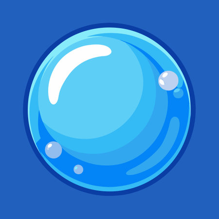 Blue Background Vector Illustration of Clear and Intricate Sphere Elementsのイラスト素材