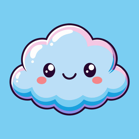 Adorable Pastel Cloudscape for a Dreamy Desktop Wallpaperのイラスト素材