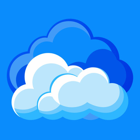 Tranquil Skies: Azure and Cloud-Kissed Heavenのイラスト素材