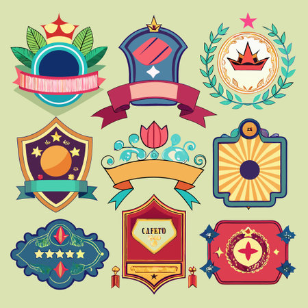 Comprehensive Collection of Ornate Vector Label Designs for Digital Embellishmentsのイラスト素材