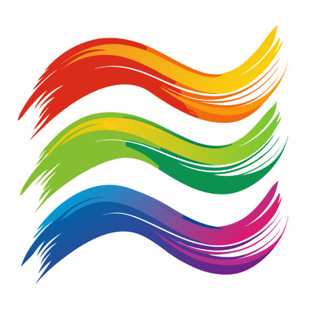 Vibrant Expressive Brushstroke Collection with Four Unique Vectorsのイラスト素材