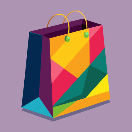 Vibrant Shopping Bag Mockup: Showcase Your Products in Styleのイラスト素材