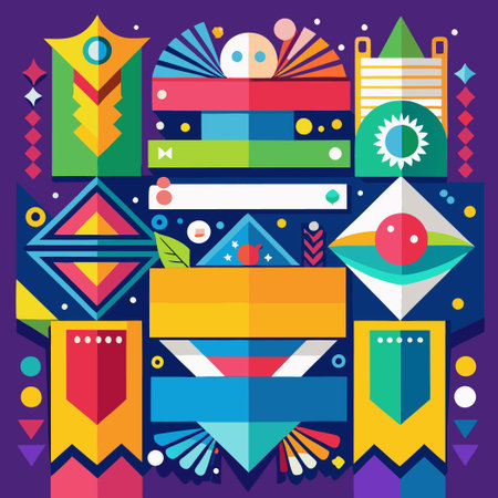 Captivating Abstract Banner Templates for Vibrant Visuals and Creative Expressionのイラスト素材