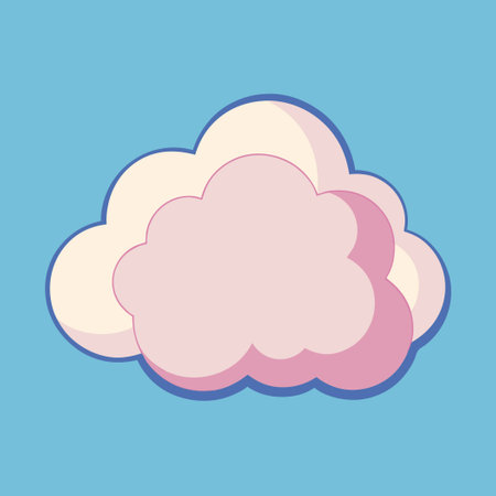 Pastel Paper Cut Style Vector Illustration of Clouds against a Dreamy Backgroundのイラスト素材