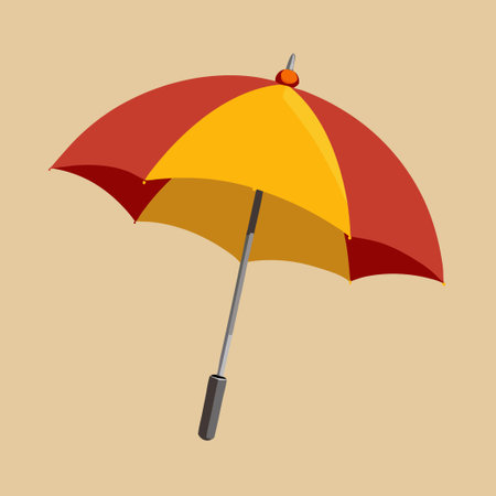 Close-Up Photograph of an Umbrella Opened and Suspended in Mid-Airのイラスト素材