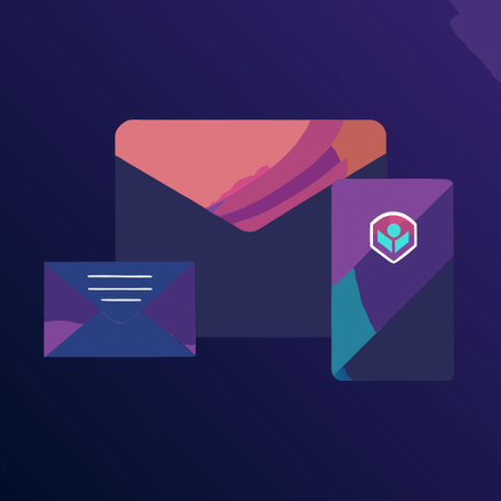 Gradient Corporate Identity Envelope Mockup for Design Presentationのイラスト素材