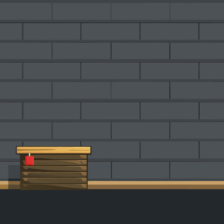 Dark Gray and Wood Plank Wall Background for Product Showcaseのイラスト素材