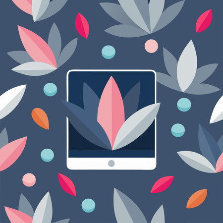 Captivating Digital Marketing Presentation Template featuring Mobile Integrationのイラスト素材