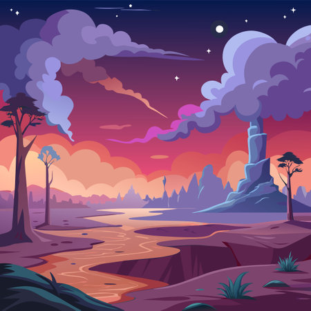 Ethereal Display with Atmospheric Smoky Background for Captivating Visualsのイラスト素材