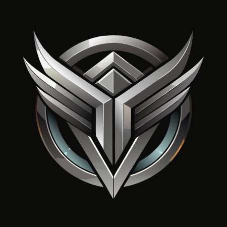 Editable Metallic Business Logo Design with Embossed Effect in PSD Formatのイラスト素材