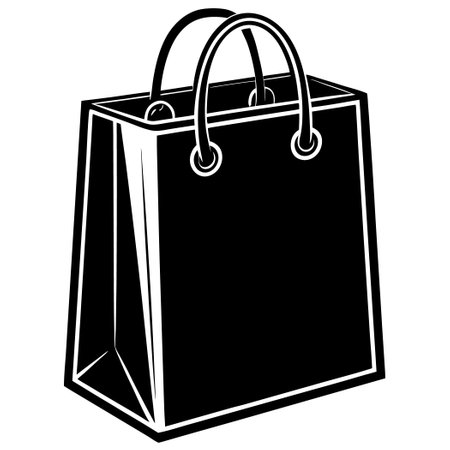 Customizable Shopping Bag Mockup for Your Designsのイラスト素材