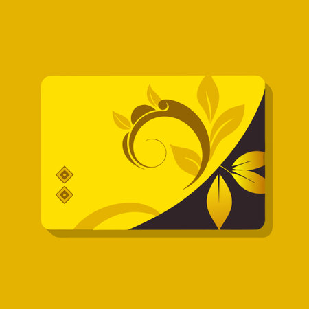 Professional Elegant Yellow Business Card Template with Modern Designのイラスト素材