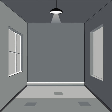 Minimalist Room Interior Featuring Soft Light Gray Huesのイラスト素材