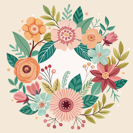 Enchanting Floral Wedding Invitation with Elegant Design and Romantic Touchのイラスト素材