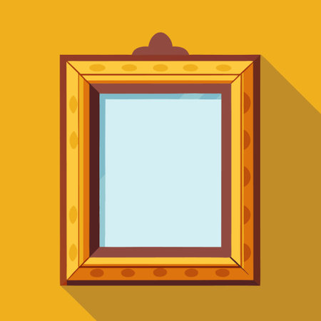 A Single Empty Frame Adorning the Wall with Space for Your Memoriesのイラスト素材