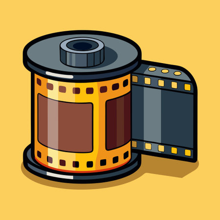 Exploring Memories: Vintage Film Roll Capturing Timeless Momentsのイラスト素材
