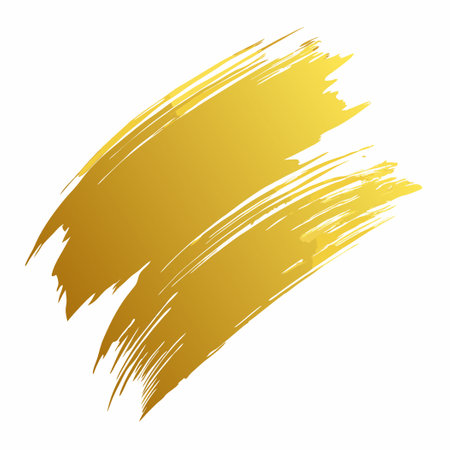 Elegant and Luxurious Gold Brush Stroke Background with Shimmery Textureのイラスト素材