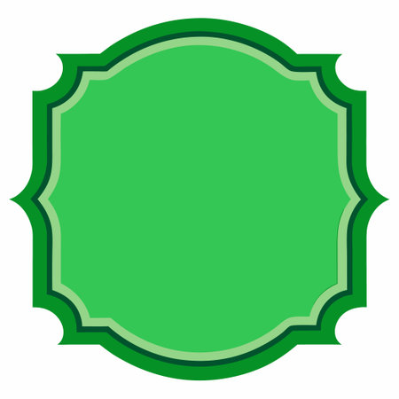Editable Green Curve Frame Template for Design Projects with Editable Vector Elementsのイラスト素材