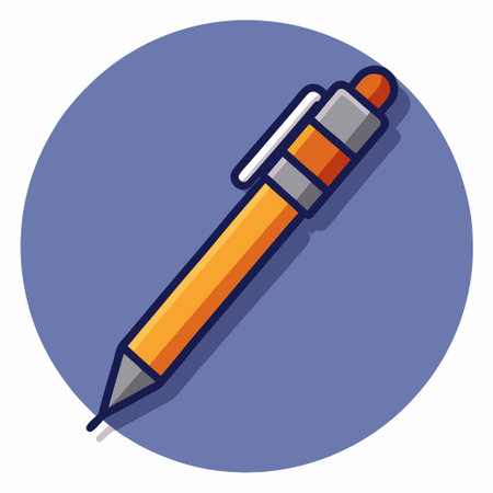 Illustrative Depiction of an Ink Pen Iconのイラスト素材