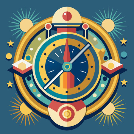 Artistic Illustration Depicting the Passage of Time with a Clock Motif (3)のイラスト素材