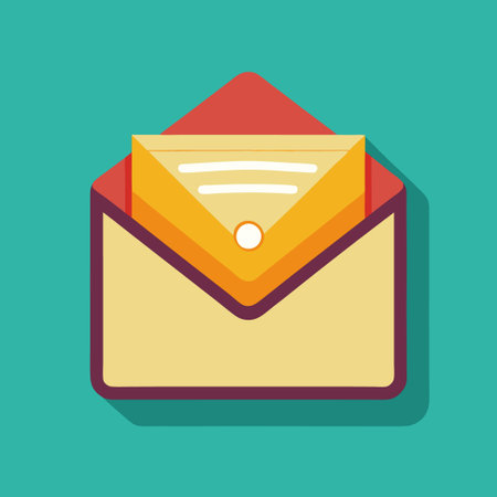 Modern Illustration of a Colorful Mail Iconのイラスト素材