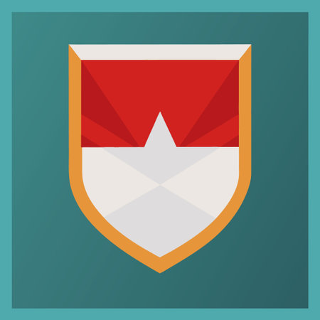 Detailed Digital Illustration of the Indonesian Flag with a Striking Red and White Designのイラスト素材