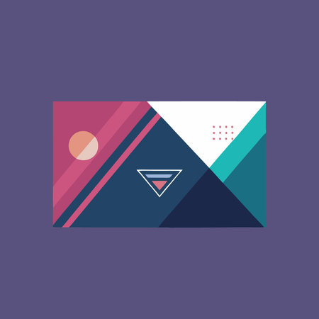 Minimalist and Modern Business Card Design Featuring Geometric Patternsのイラスト素材