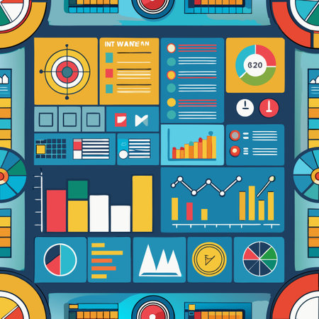Modern Business Dashboard Interface with Customizable Widgets and Real-Time Dataのイラスト素材