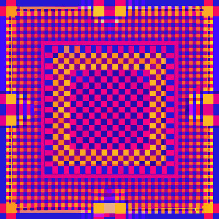 Captivating Abstract Artwork: Modern Halftone Square Pattern with Soft Color Transitions