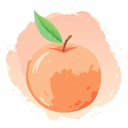 Pastel Peach Watercolor Background Vector for Soft and Dreamy Designsのイラスト素材