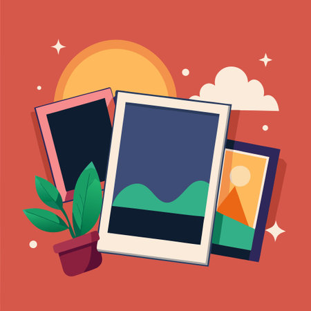** Modern Minimalist Photo Frames Mockup for Displaying Your Artwork**のイラスト素材