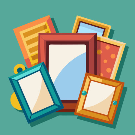 Picture-Perfect Photo Frames Mockup for Home Decor Inspirationのイラスト素材