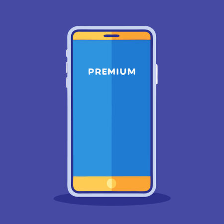 Premium Mobile Phone Screen Mockup Template for Customization and Displayのイラスト素材