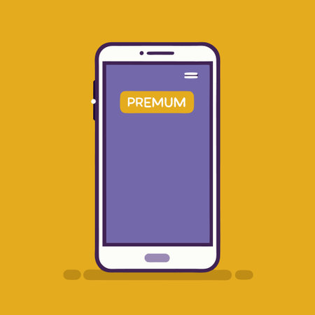 Premium Mobile Phone Screen Mockup with Elegant Design and Realistic Displayのイラスト素材