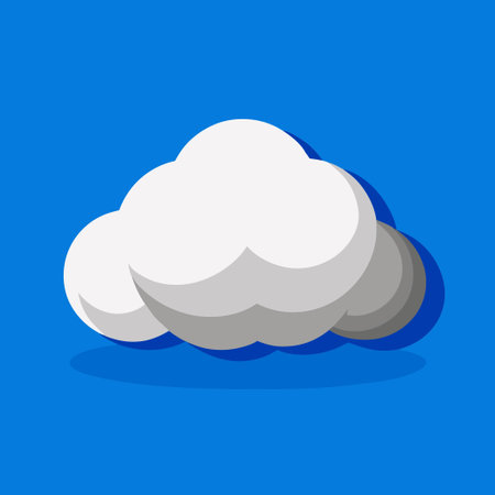 Blue Sky with Realistic Cloud Element for Graphic Design and Decorationのイラスト素材