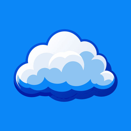 Realistic Cloud Elements Floating in a Vibrant Blue Sky